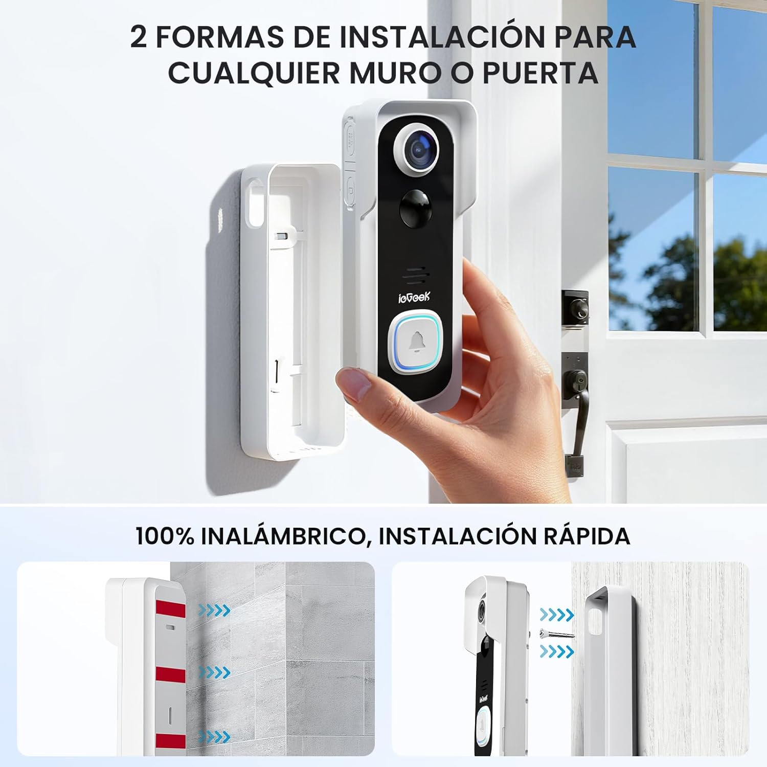 ieGeek Doorbell Camera 2K Wireless | No Subscription | IP66 - Image 5