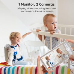 Alternative view of ieGeek Baby Monitor 2K with 5" Screen + 2 PTZ 360° Cameras