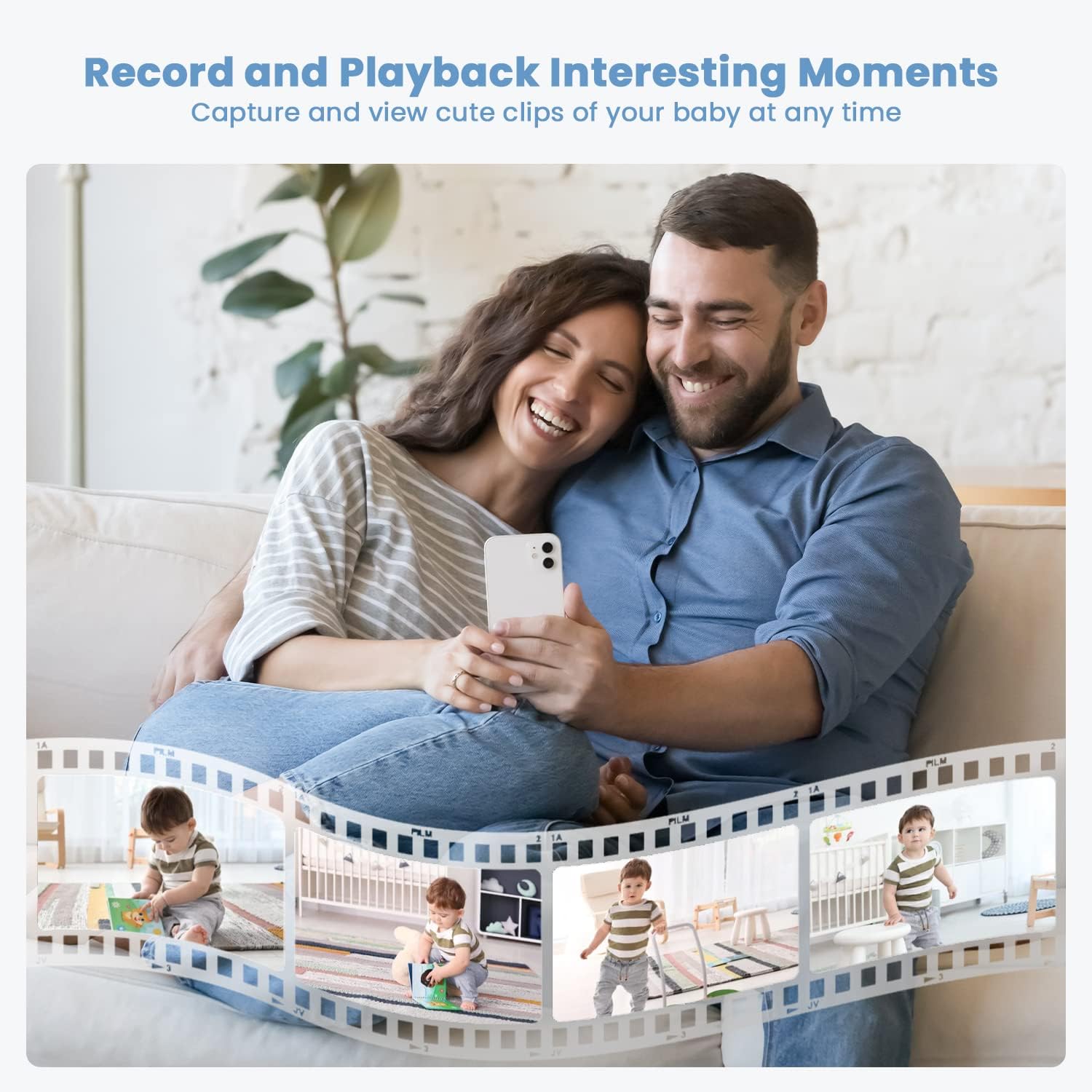 ieGeek Baby Monitor 2K with 5" Screen + 2 PTZ 360° Cameras - Image 6