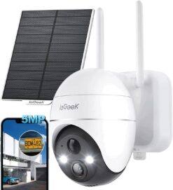 Solar Security Camera 3K 5MP WiFi 360° PTZ Outdoor | ieGeek