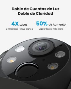 Alternative view of Outdoor Solar Security Camera 2K Black | ieGeek 360° PTZ