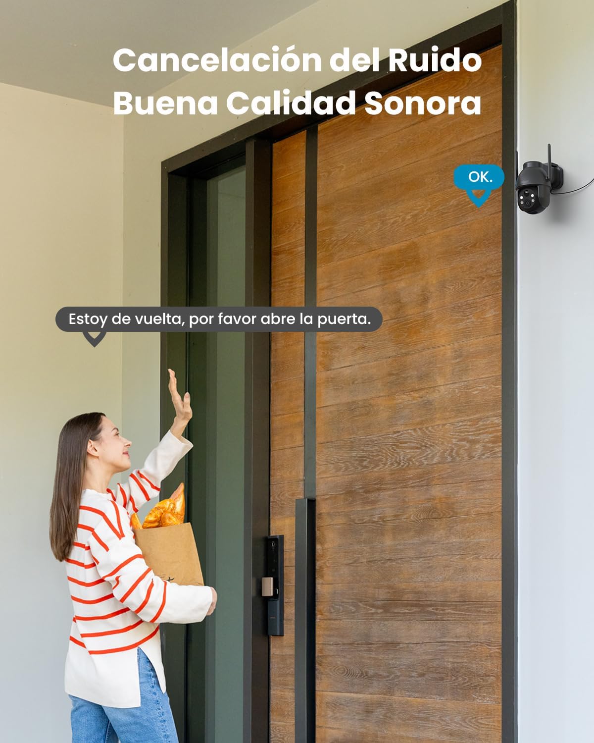 Outdoor Solar Security Camera 2K Black | ieGeek 360° PTZ - Image 4