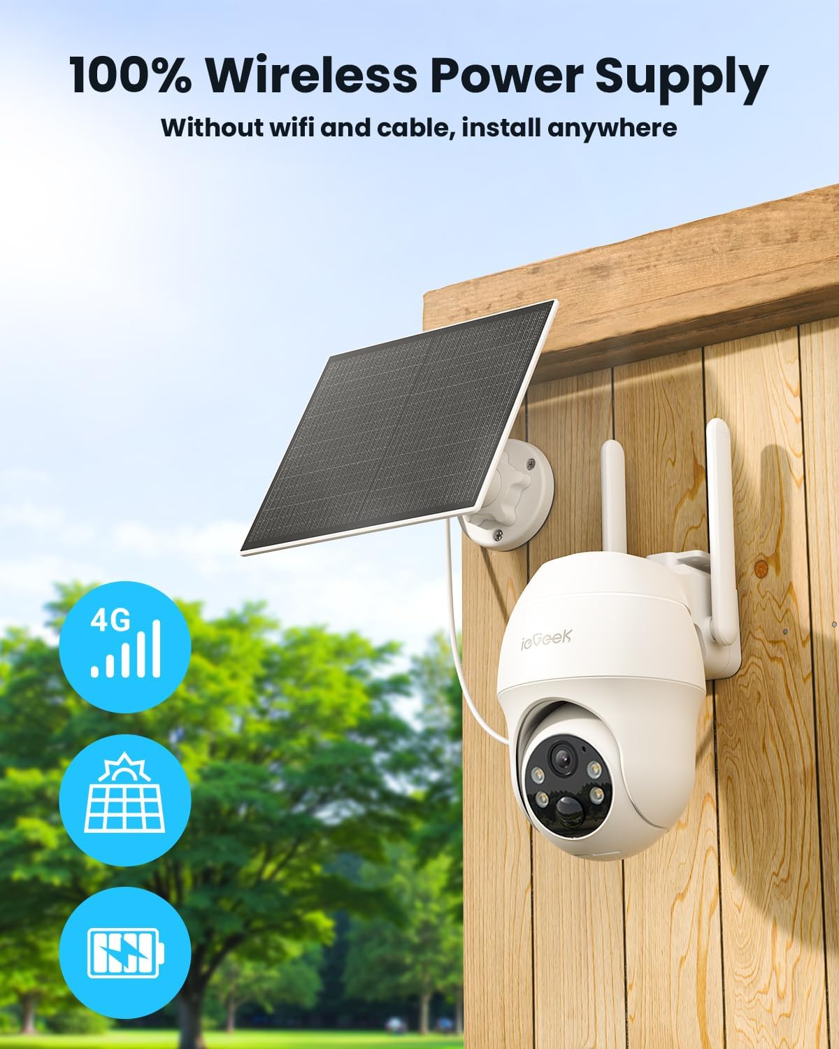 ieGeek S11 4G Solar Camera | No WiFi Needed, SIM Card Included - Image 5