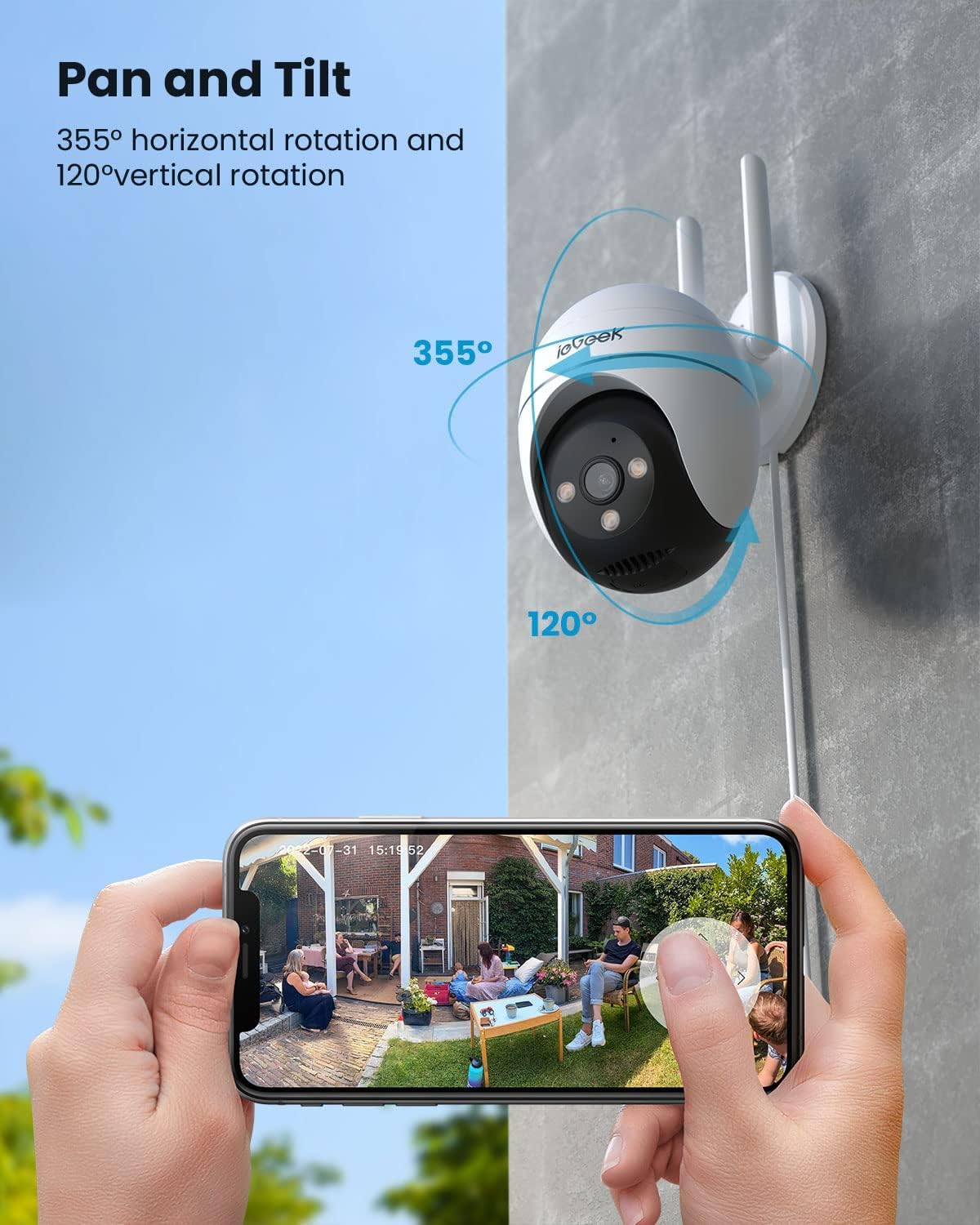 ieGeek ZS-GQ4 5MP PTZ 360° Security Camera Outdoor WiFi CCTV - Image 8