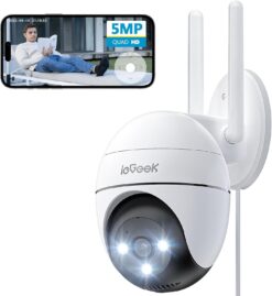 ieGeek ZS-GQ4 5MP PTZ 360° Security Camera Outdoor WiFi CCTV