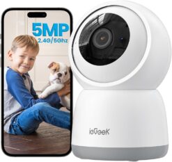 Indoor Security Camera WiFi 5MP 360° PTZ | ieGeek SC1