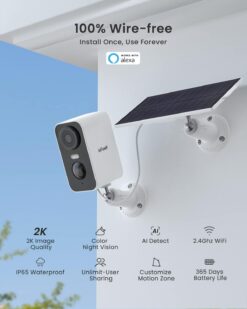 Alternative view of Solar Security Camera 2K WiFi | ieGeek Indoor & Outdoor